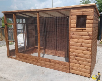 All Weather Aviary 10' x 4' plus 2' Porch