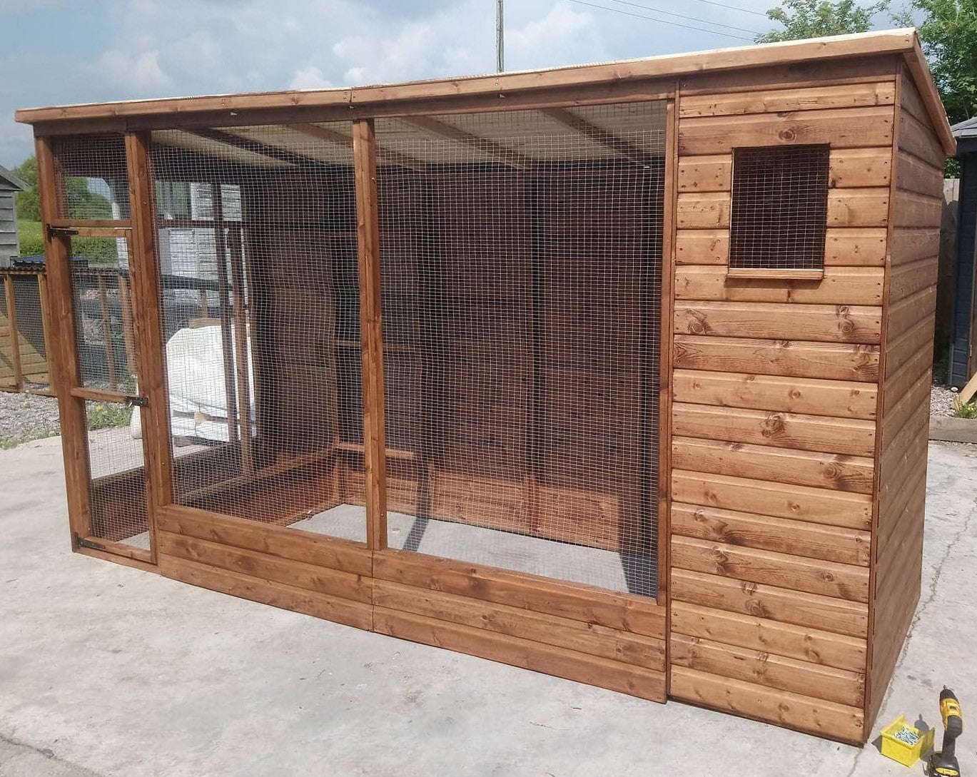 Cat Aviary All Weather Cat Aviary 10' x 4' plus 2' Porch – Shropshire Animal Arks