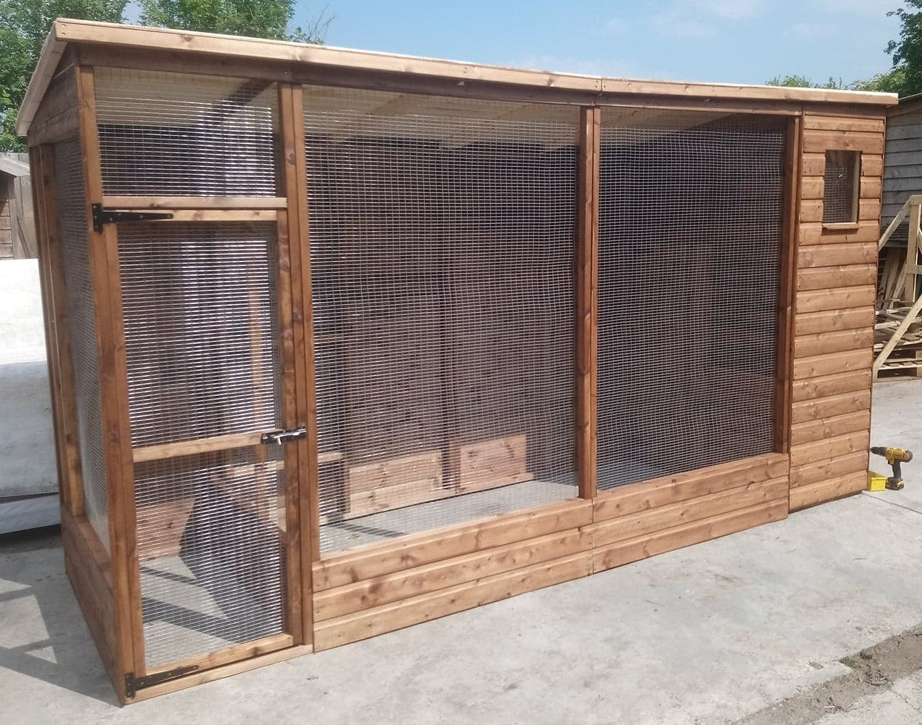 All Weather Cat Aviary 10' x 4' plus 2' Porch