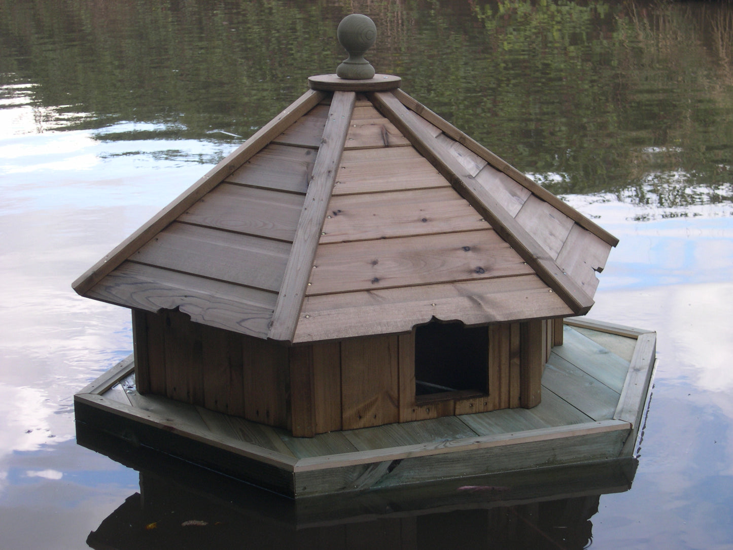 Tall Hexagonal Duck House and Float